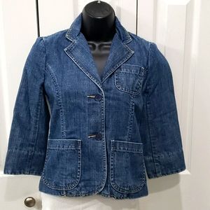 FCUK Jeans Ladies size 0 Denim Blazer
